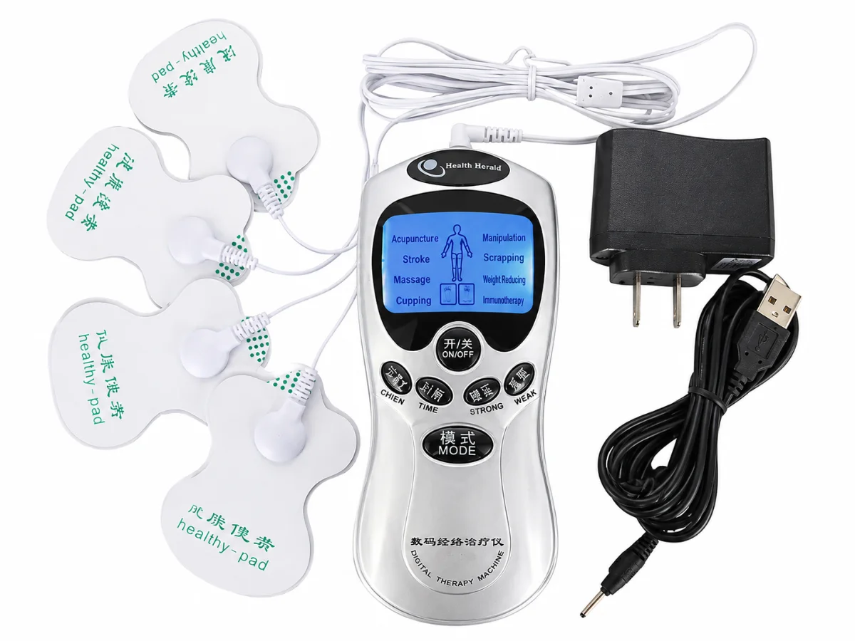 Tens Acupuncture Digital Therapy Machine with Four Pads